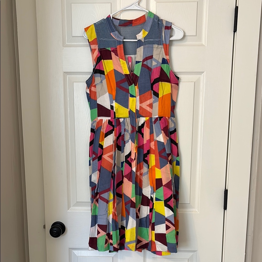 Plenty by Tracy Reese Orange Yellow Sleeveless Midi Sundress